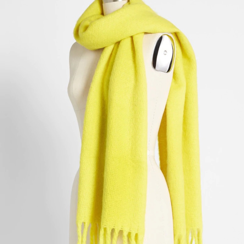 MODCLOTH Drive Me Cozy Scarf in Yellow